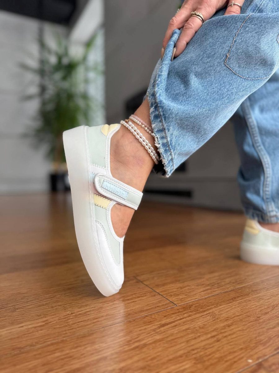 Carla Ricci menta sneaker színes díszítéssel (M-21007-2180/ White)