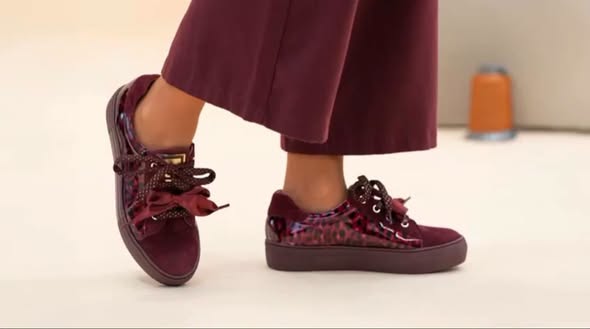 MLV burgundy színű ocelot mintás sneaker( 759 Agata03/burgundy)