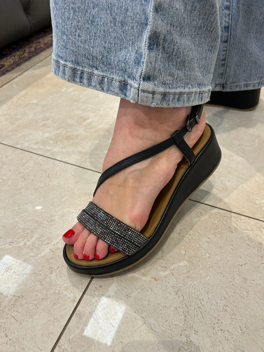 Tutto Bene fekete strasszos szandál ( 262291/Black)