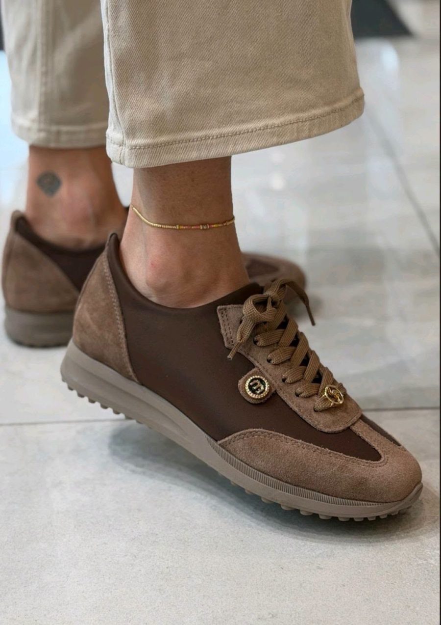 Tutto bene taupe színű sneaker neoprén felső résszel ( 478 2455/ 359-62)