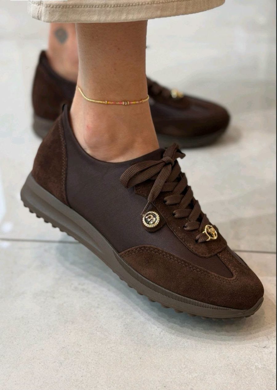 Tutto bene barna sneaker neoprén felső résszel ( 478 2455/52-64)