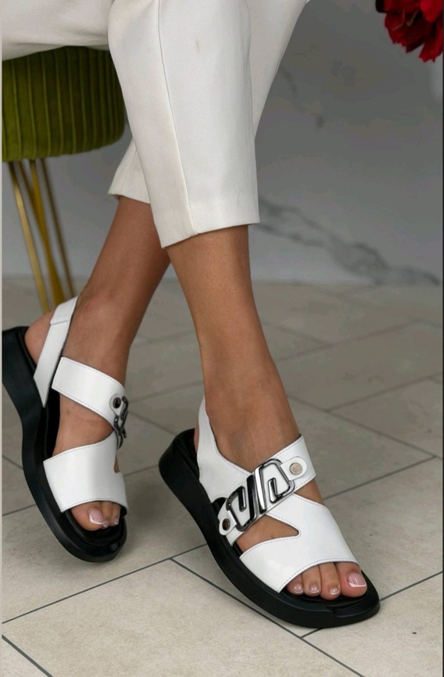 Tutto bene fehér  szandál ( G3930226/White)
