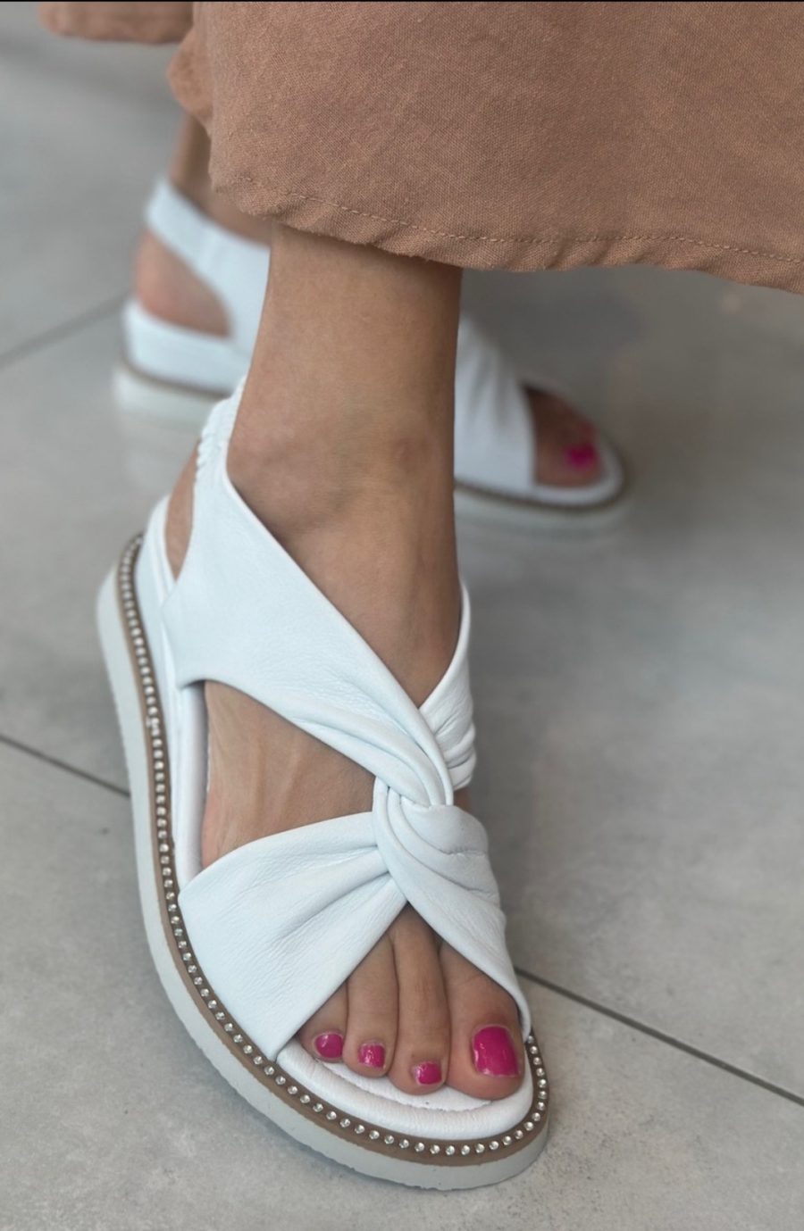 Tutto bene fehér csavart szandál ( 107614/white)