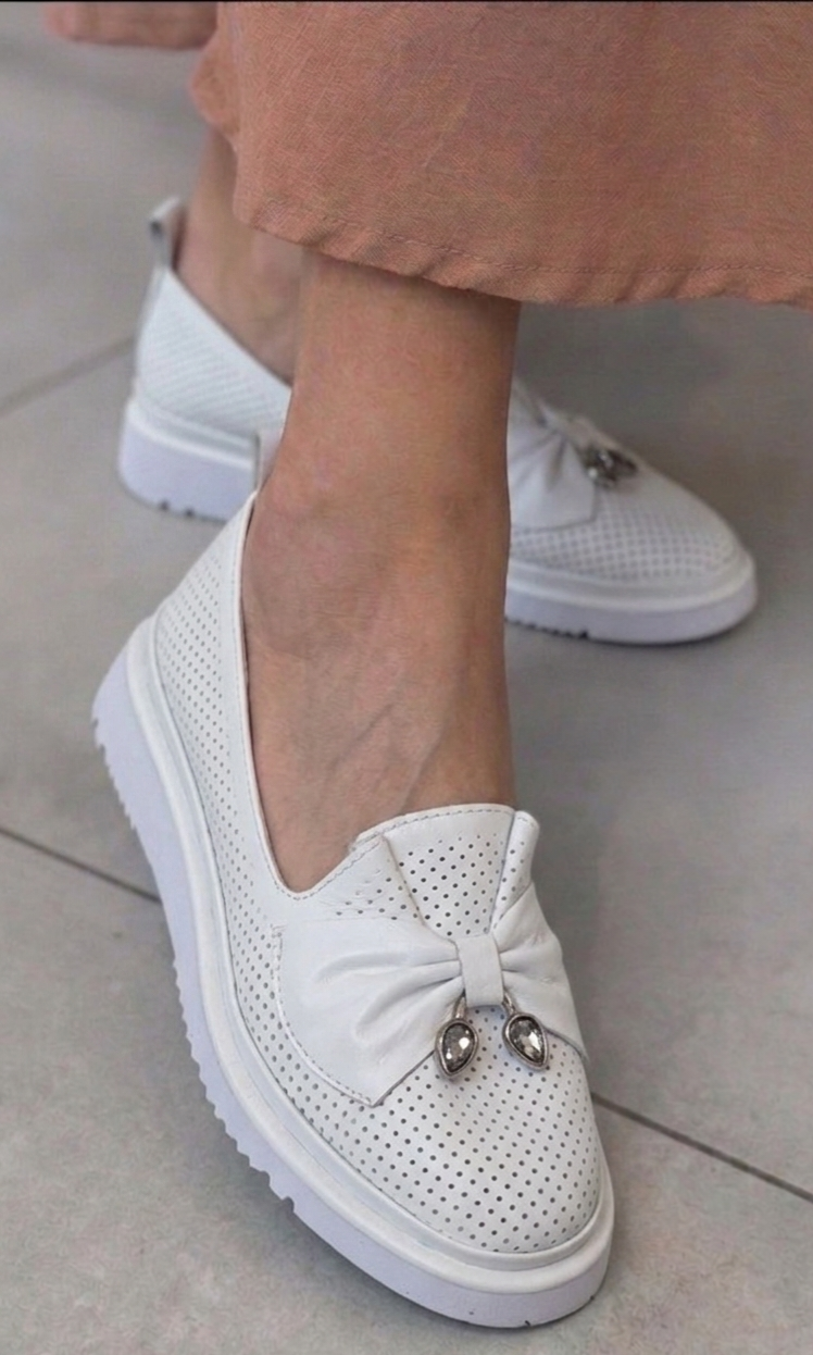 Tutto bene fehér masnis slipon ( 100.1069YV/ white)