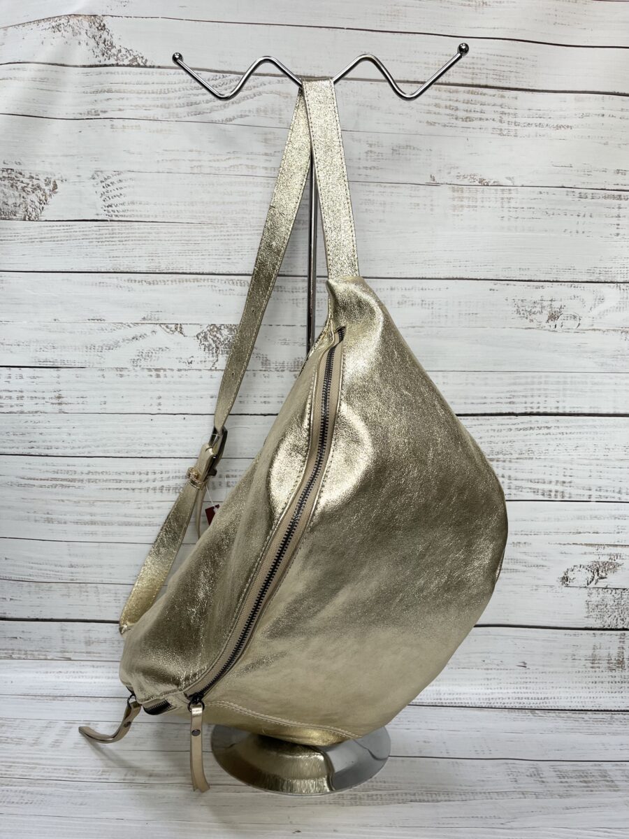 Arany színű bőr crossbody