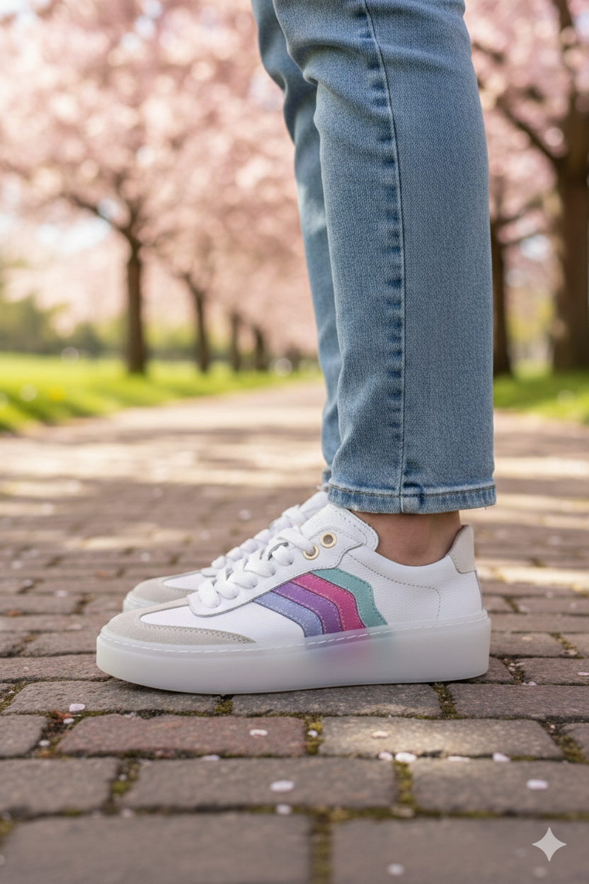 Carla Ricci fehér sneaker színes díszítéssel (20995-2154)